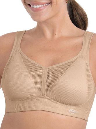 Anita Womens Active Air Control Deltapad Sports Bra - Beige Polyamide - Size 30H