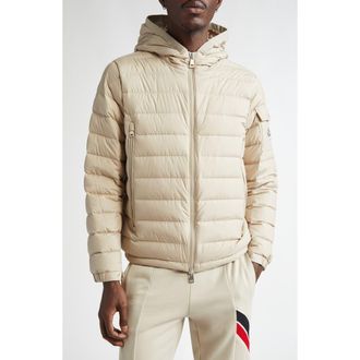Moncler Galion Hooded Down Puffer Jacket in Medium Beige at Nordstrom, Size 3