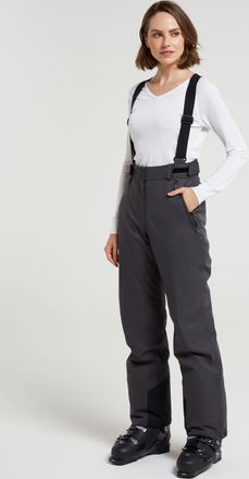 Mountain Warehouse Chalet Womens Extreme Waterproof Ski Pant Breathable Winter Snowboard Trouser Grey - Size 8 UK