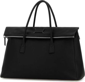 Maison Margiela Womens 5ac Travel Top Handle Bag Black Corpo Leather Cervo