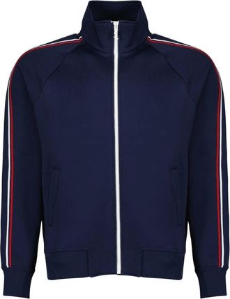 Saint Laurent Zip-throughs, male, Blue, Size: M Track Jacket