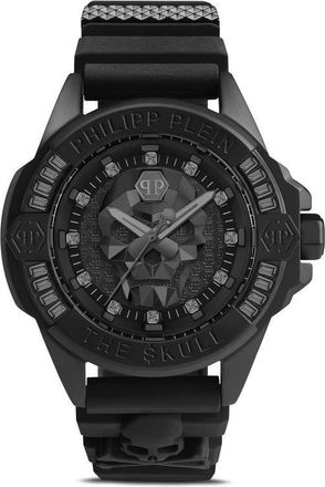 Philipp Plein The $kull 43mm quartz watch - men - Polyurethane/stainless steel - One Size - Black