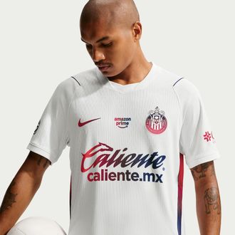 Nike C.D. Guadalajara 2026/27 Match Away Nike Mens Aero-FIT Soccer Authentic Jersey in White | IU7740-101