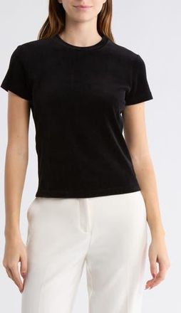 Theory Stretch Velour T-Shirt in Black at Nordstrom Rack, Size X-Large