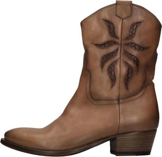 Pantanetti Lagos Leren Texans - Dames - Cowboylaarzen - Bruin - 41 EU - Leer - Schoenen