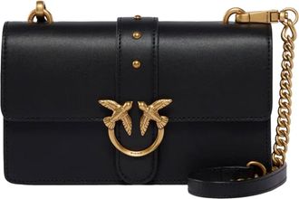 Pinko Black Mini Love Bag One Leather Shoulder Bag