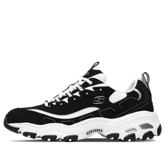 Skechers DLITES Daddy Shoes White Black 52675-BKW