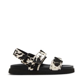 Steve Madden Womens Mona C Sandal in Black/White - Size UK 3