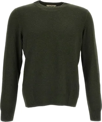 Gran Sasso Green Wool-Blend Crewneck Sweater