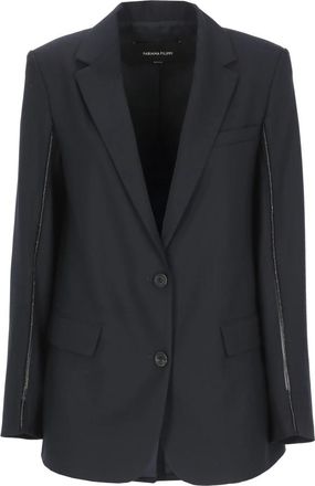 Fabiana Filippi Oversized Jas - Dames - Blazers - Blauw - M - Wol - Jassen