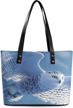 Generic Flight Of The Snowy Snowy Owl Tote Bags for Women Cute Shoulder Purses Handbags
