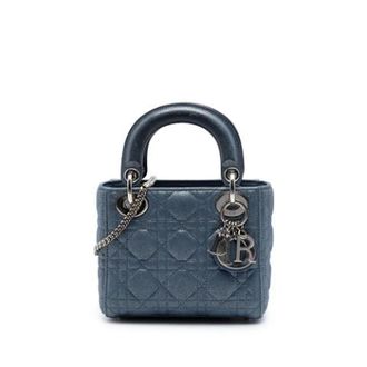 Dior Pre-owned Lady Dior Handbag - - Pre-owned - Donna - Blu - ONE SIZE