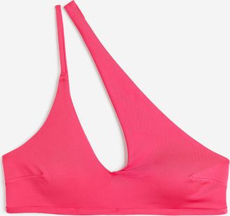 H&M Asymmetrisches wattiertes Bikinitop - Pink