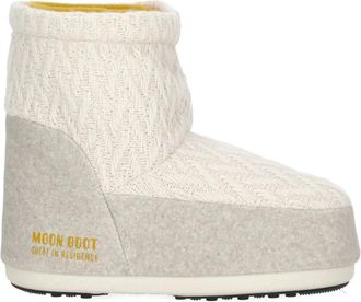 Moon Boot Icon Low No-Lace Knit Boots - Dames - Winterlaarzen - Wit - 39 EU - Wol - Schoenen
