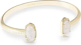 Kendra Scott Elton Station Cuff Bracelet in Iridescent Drusy/gold at Nordstrom