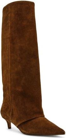 Steve Madden Luca Kitten Heel Knee High Boot in Chestnut Suede at Nordstrom Rack, Size 5.5 Regular Calf