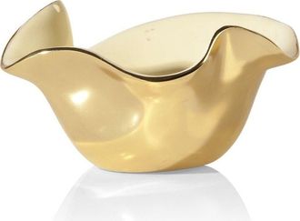 Lunares Ruffled Small Bowl in Oyster/gold at Nordstrom