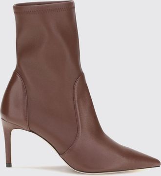 Stuart Weitzman Power Smooth Calfskin Ankle Boots with Stiletto Heel