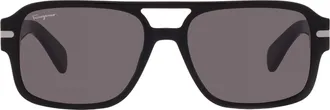 Ferragamo Ferragamo Grey Navigator Mens Sunglasses SF1038SCP 001 58