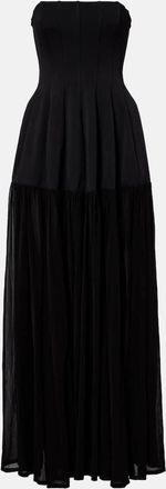 SIMKHAI Strapless tulle maxi dress