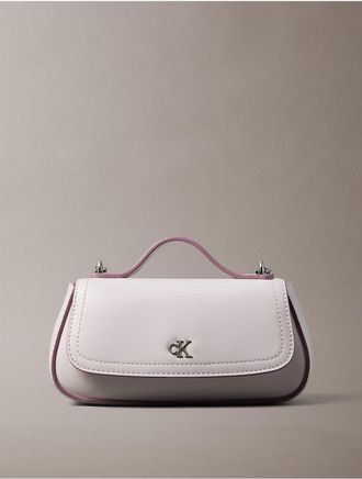 Calvin Klein Womens Hardware Monogram Crossbody Bag - Purple
