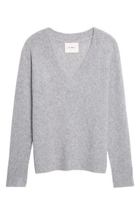Lisa Yang Leona V-Neck Cashmere & Silk Sweater in Cloudy at Nordstrom, Size 2
