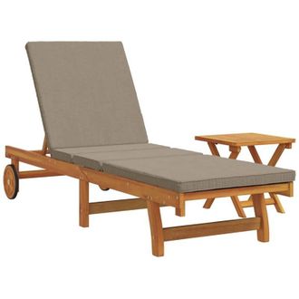 vidaXL Tumbona 2 Pcs Marr&oacute;n 40 X 40 X 40cm Madera Maciza De Acacia Vidaxl