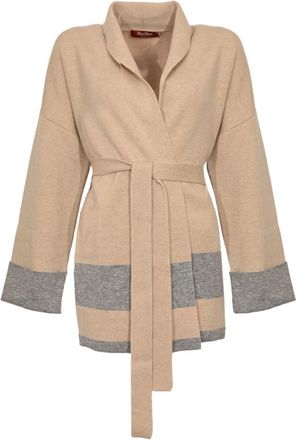 Max Mara Truien & Vesten, Dames, Beige, XS, Wol, Gentile Coat