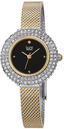 Bürgi Diamond Crystal Black Dial Ladies Watch BUR236TTG
