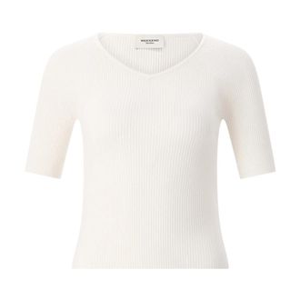 Max Mara V-hals Breiwerk - Dames - V-hals truien - Beige - L - Truien & Vesten
