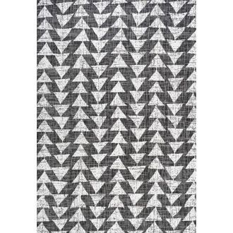 Jonathan Y Designs Andratx Modern Geometric Indoor/Outdoor Area Rug in Black/ivory at Nordstrom, Size 2Ft 0In X 8Ft 0In