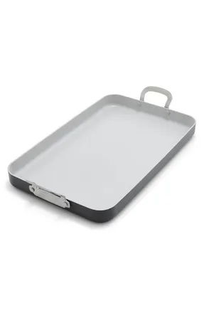 GreenPan x Bobby Flay Ceramic Nonstick Double Burner Griddle in Graphite at Nordstrom
