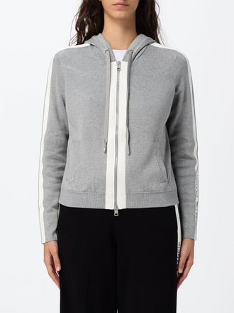 Elisabetta Franchi Felpa cardigan in maglia di lana con cappuccio e zip