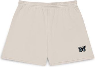 Dalix Womens Butterfly Jogger Sweatshort in Htr Dust at Nordstrom, Size Xx-Large