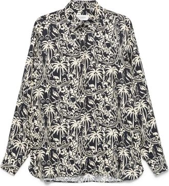 Laneus Camicia con stampa - Nero