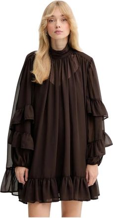 Gestuz GZdorah Jurk - Dames - Korte kleedjes - Bruin - M - Polyester - Kleedjes