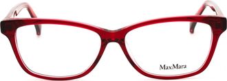 Max Mara MM5013 Rectangular Acetate Eyeglasses - Bordeaux