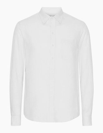 Colorful Standard Mens Colorful Standard Mens Short Sleeve Linen Shirt - Optical White - Size: 40/Regular