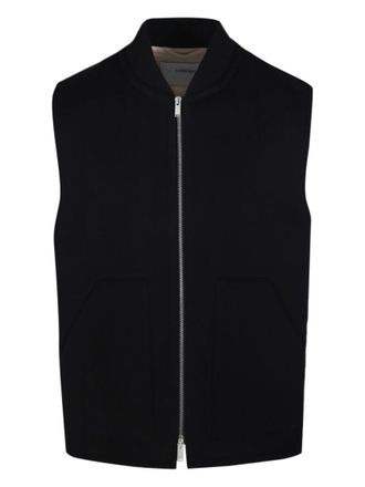 Lardini Black Sleeveless Jacket