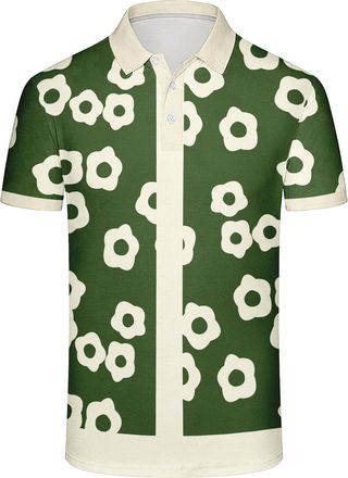 Generic Mens Vintage Striped Polo Shirt Short Sleeve Casual Golf Shirt Breathable Moisture-Wicking Classic Collared T-Shirt for Golf Work and Daily Wear (UK, 