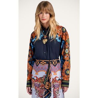 La DoubleJ Better Than Your BoyfriendS Shirt in Bounty Plac&eacute;e Orange at Nordstrom, Size X-Small