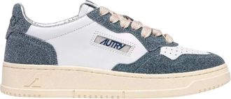 Autry Sneakers, female, White, 3 UK, Sparkling Leather and Suede Trainers