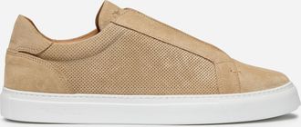 Oliver Sweeney Unisex Valezim Slip-On Trainers in Tan Suede - Size UK 11