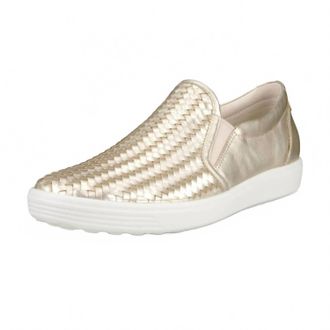Ecco Womens Soft 7 Shoes In Pure White Gold