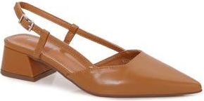 Berness Vieda Pointed Toe Slingback Pump in Camel at Nordstrom Rack, Size 7.5