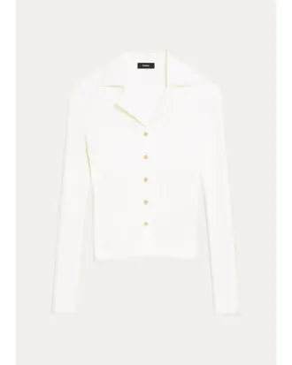 Theory Slim Rib-Knit Shirt