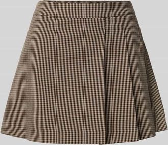 Gina Tricot Minirock mit Viskose-Anteil in Falten-Optik in Sand, Größe 40