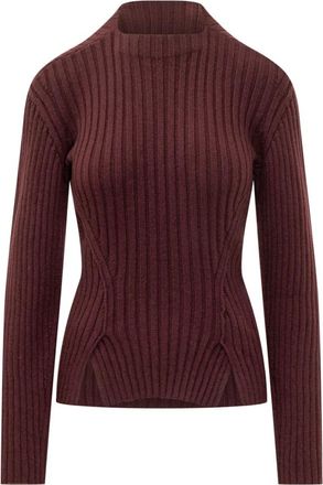 Victoria Beckham Rib Jumper - Dames - Coltruien - Rood - S - Wol - Truien & Vesten