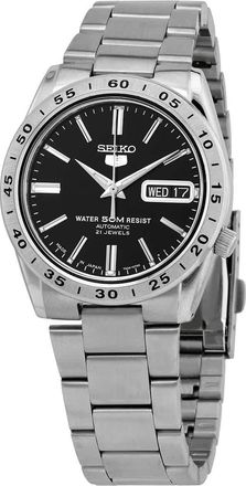 Seiko Automatic Black Dial Stainless Steel Mens Watch SNKE01J1