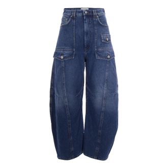 Sportmax Sportmax, Loose-fit Jeans, female, Blue, Size: W25 Violino Utility Barrel Leg Jeans